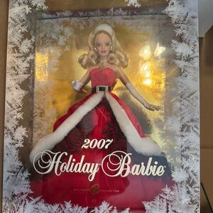 Barbie Holiday Doll in Red and White Gown